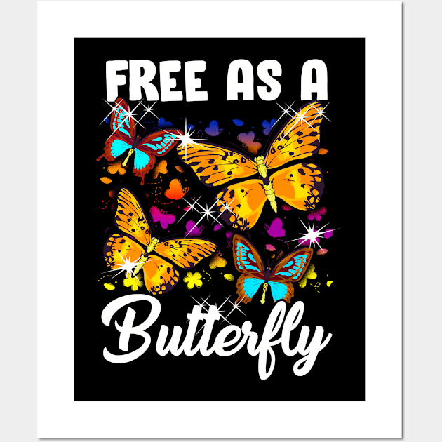 Free As A Butterfly Wall Art by E